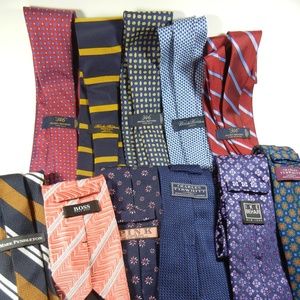 Designer Mens Tie Lot Pink Tyrwitt Brooks Behar